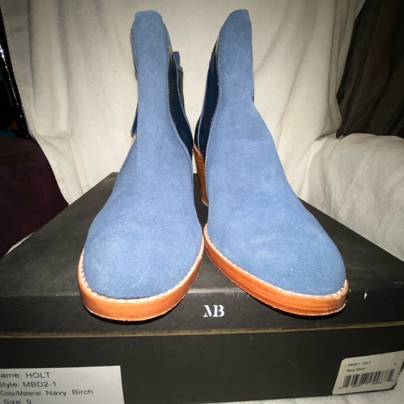 Matt Bernson Navy Suede Booties - Picture 3 of 15